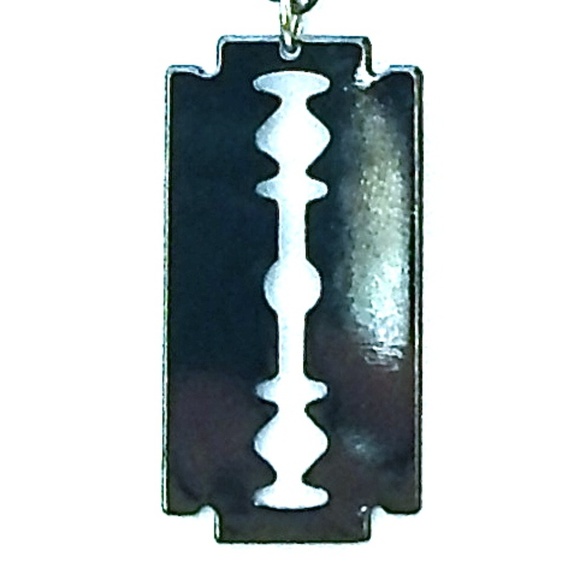 GASOLINE GLAMOUR GUN METAL RAZOR #2 PENDANT - Picture 1 of 1